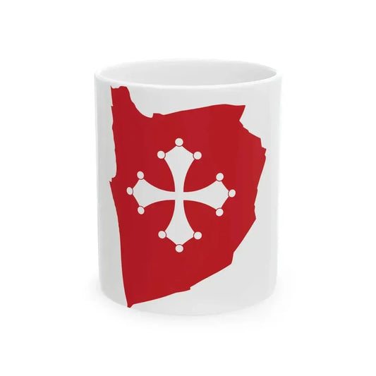 Flag map of Pisa (Italy) White Coffee Mug 11oz - Go Mug Yourself
