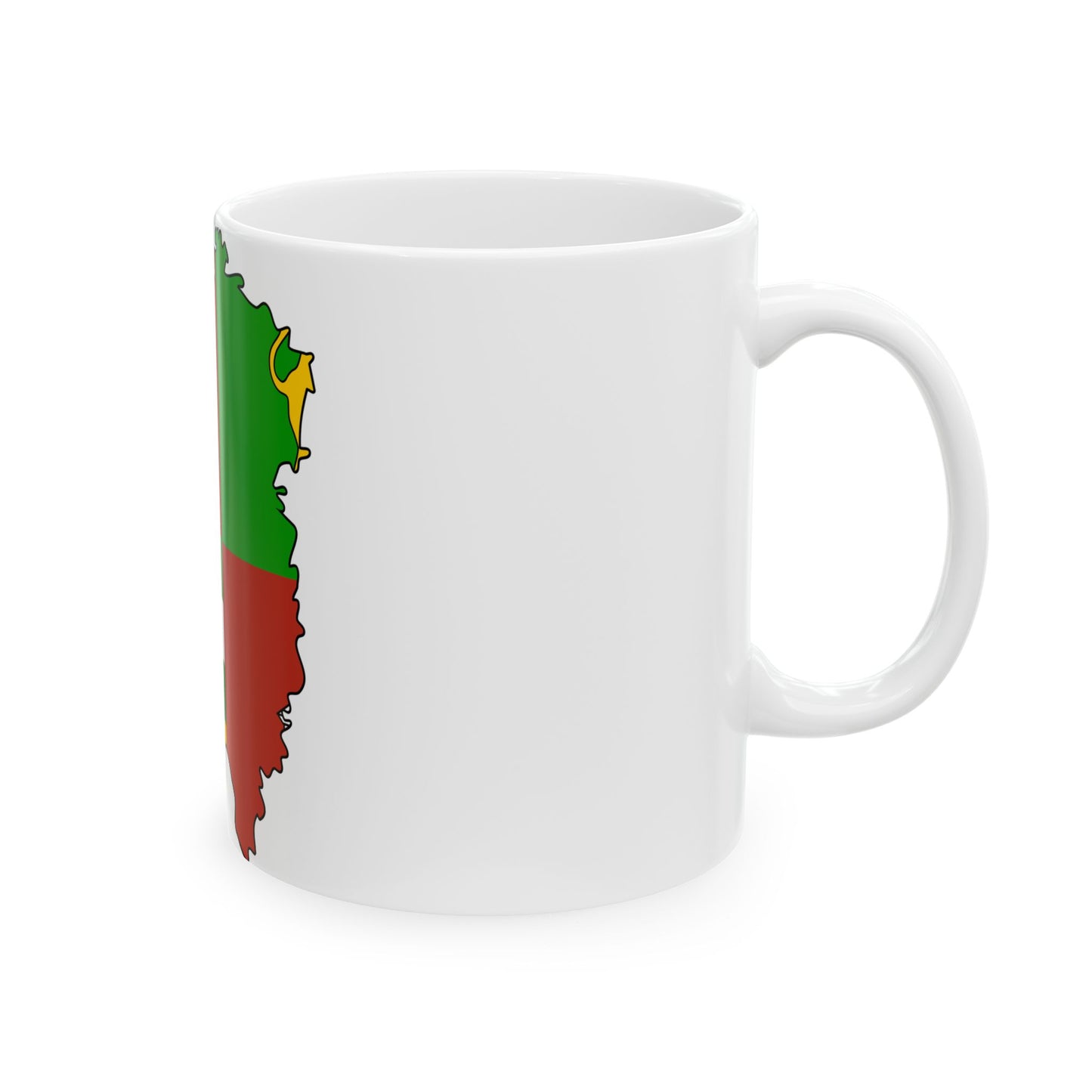 Flag-map of Plzen Region (Czech Republic) White Coffee Mug-Go Mug Yourself