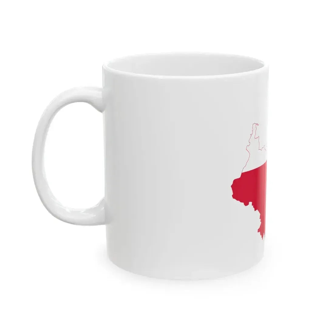 Flag-map of Poland 1918-1939 (Poland) White Coffee Mug - Go Mug Yourself