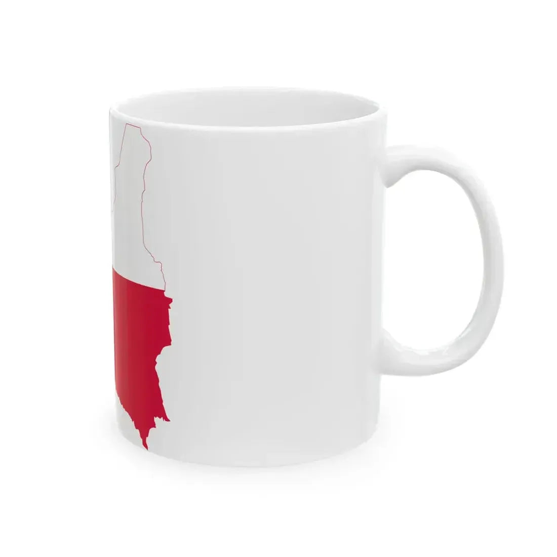 Flag-map of Poland 1918-1939 (Poland) White Coffee Mug - Go Mug Yourself