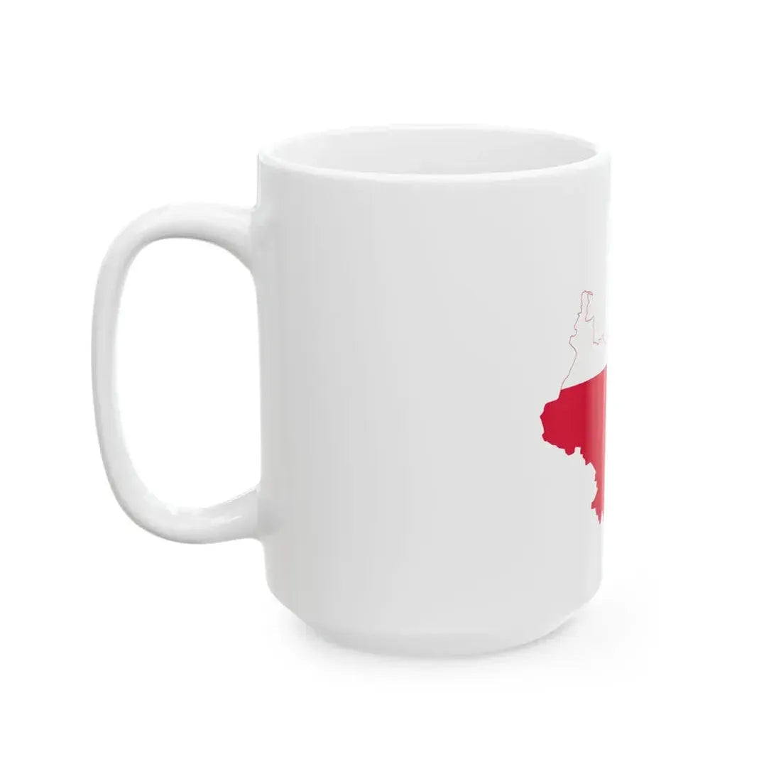 Flag-map of Poland 1918-1939 (Poland) White Coffee Mug - Go Mug Yourself