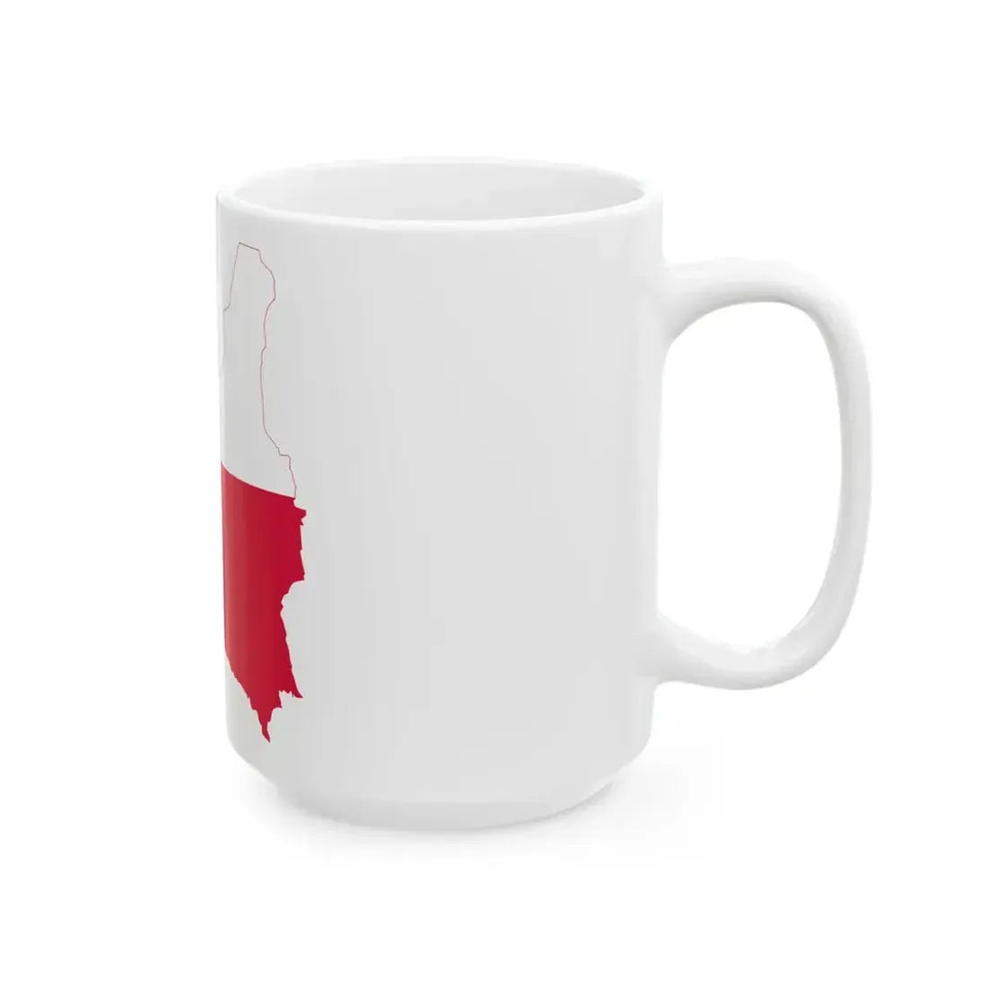 Flag-map of Poland 1918-1939 (Poland) White Coffee Mug - Go Mug Yourself