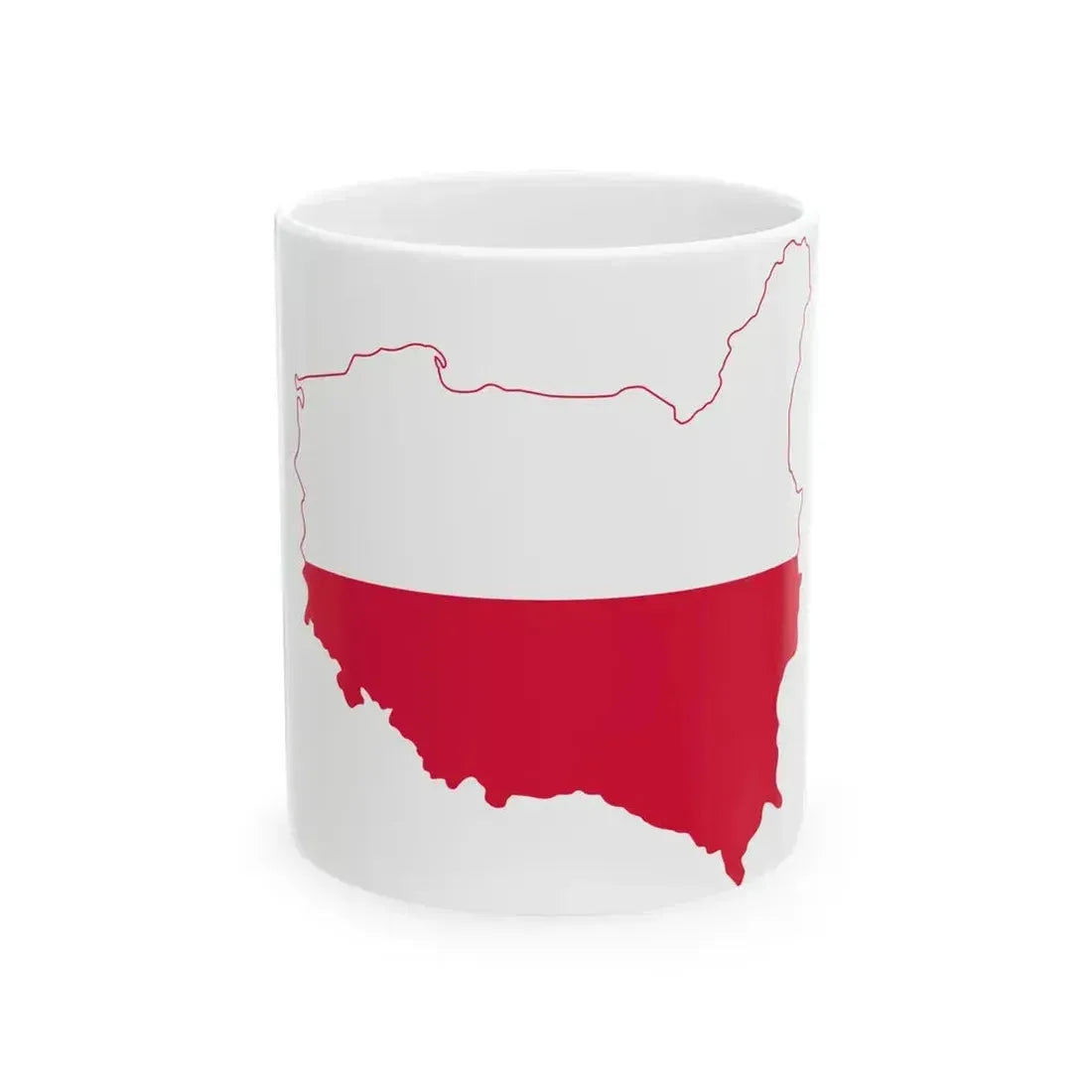 Flag map of Poland Irredentist (Poland) White Coffee Mug 11oz - Go Mug Yourself