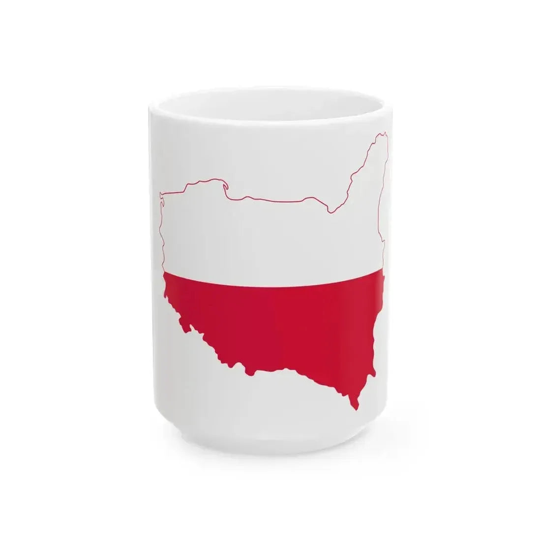 Flag map of Poland Irredentist (Poland) White Coffee Mug 15oz - Go Mug Yourself