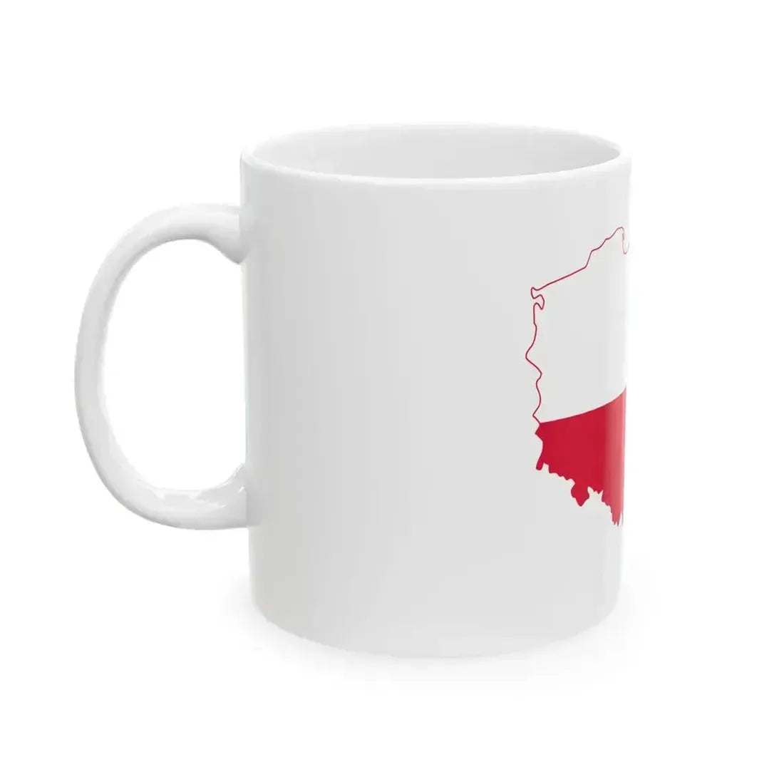 Flag map of Poland Irredentist (Poland) White Coffee Mug - Go Mug Yourself