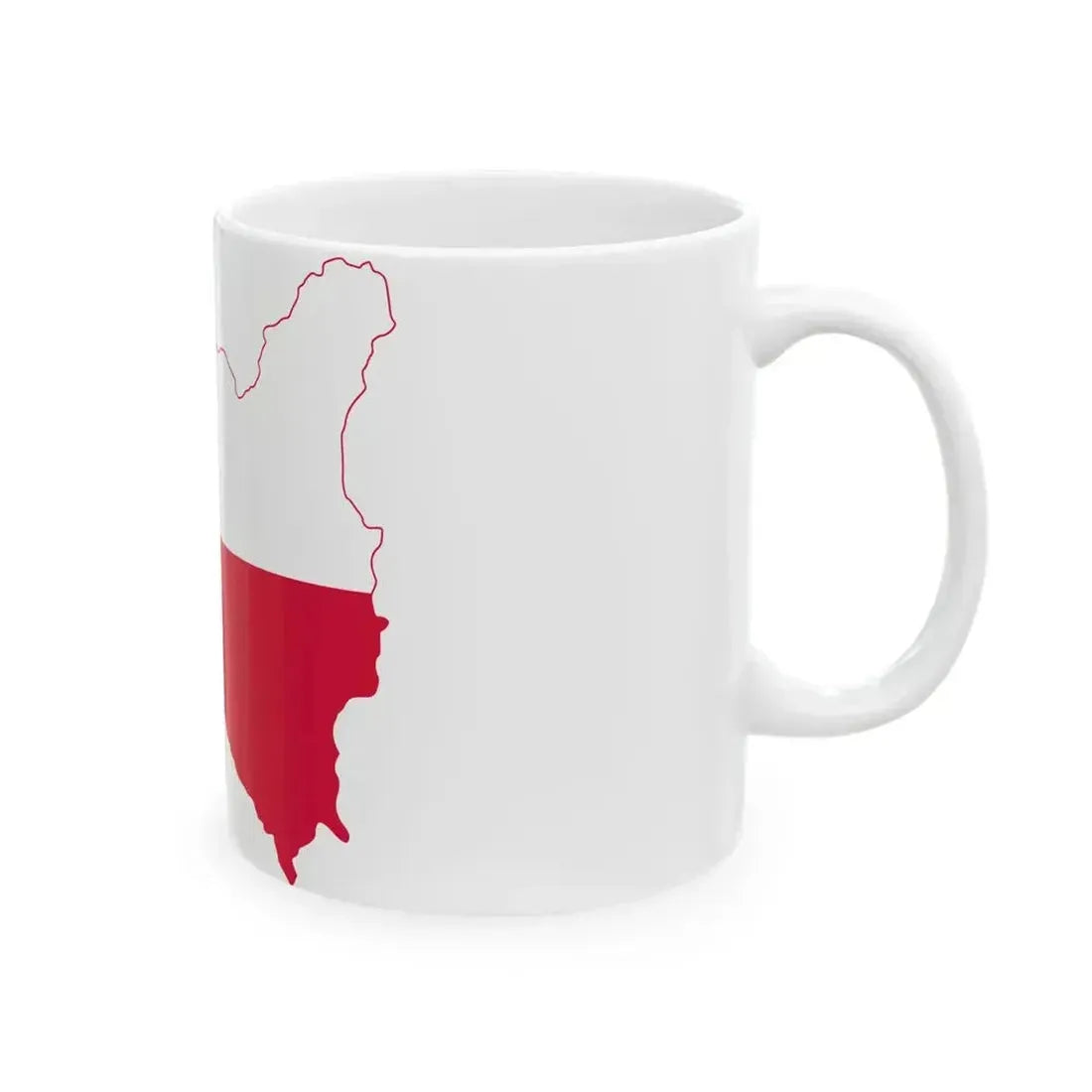 Flag map of Poland Irredentist (Poland) White Coffee Mug - Go Mug Yourself