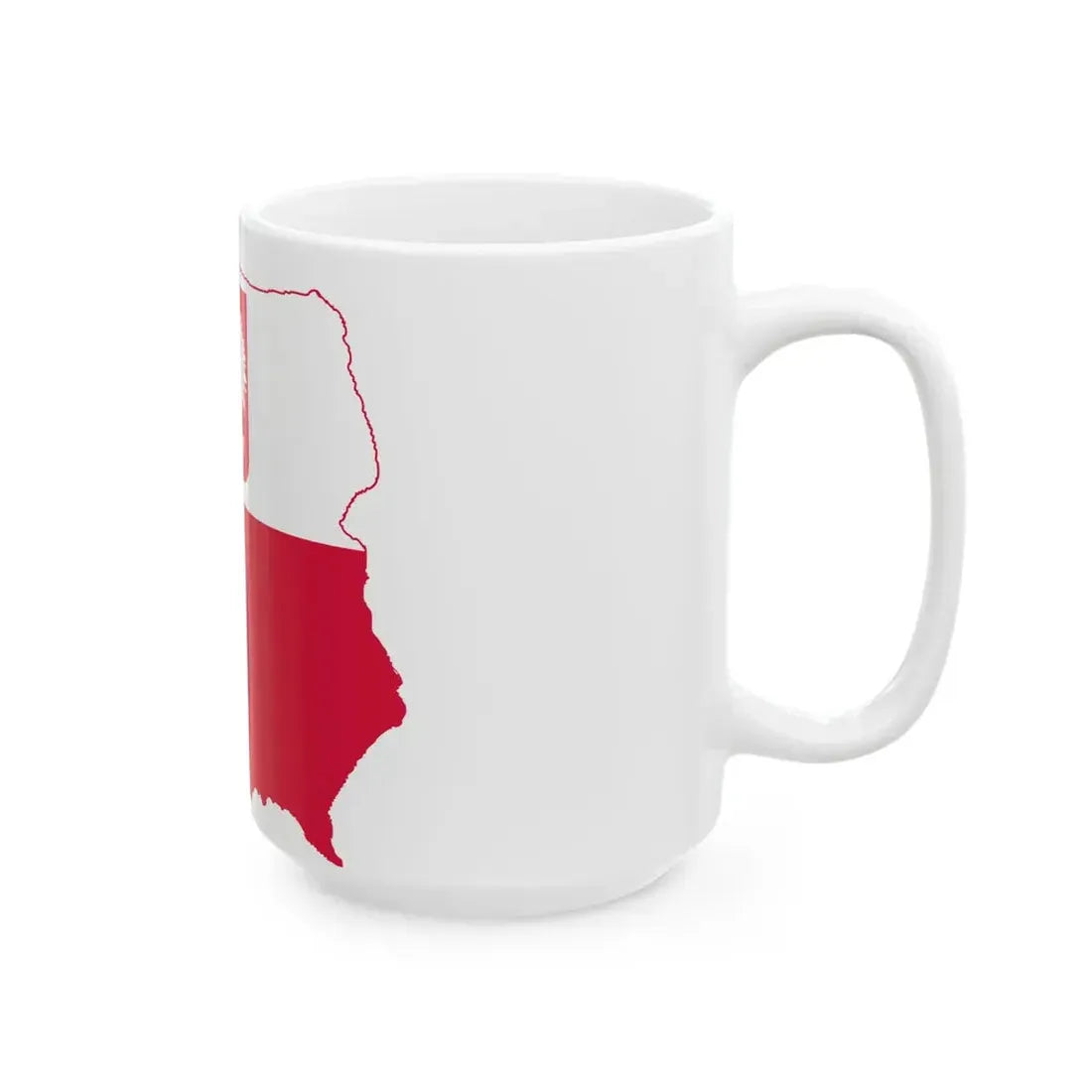 Flag-map of Poland state (Poland) White Coffee Mug - Go Mug Yourself