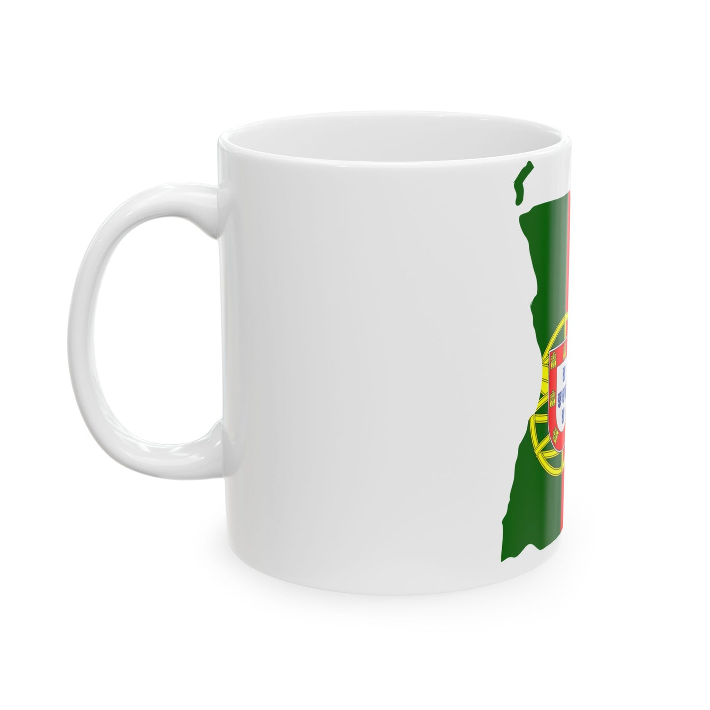 Flag map of Portuguese Angola 1910-1975 (Angola) White Coffee Mug-Go Mug Yourself