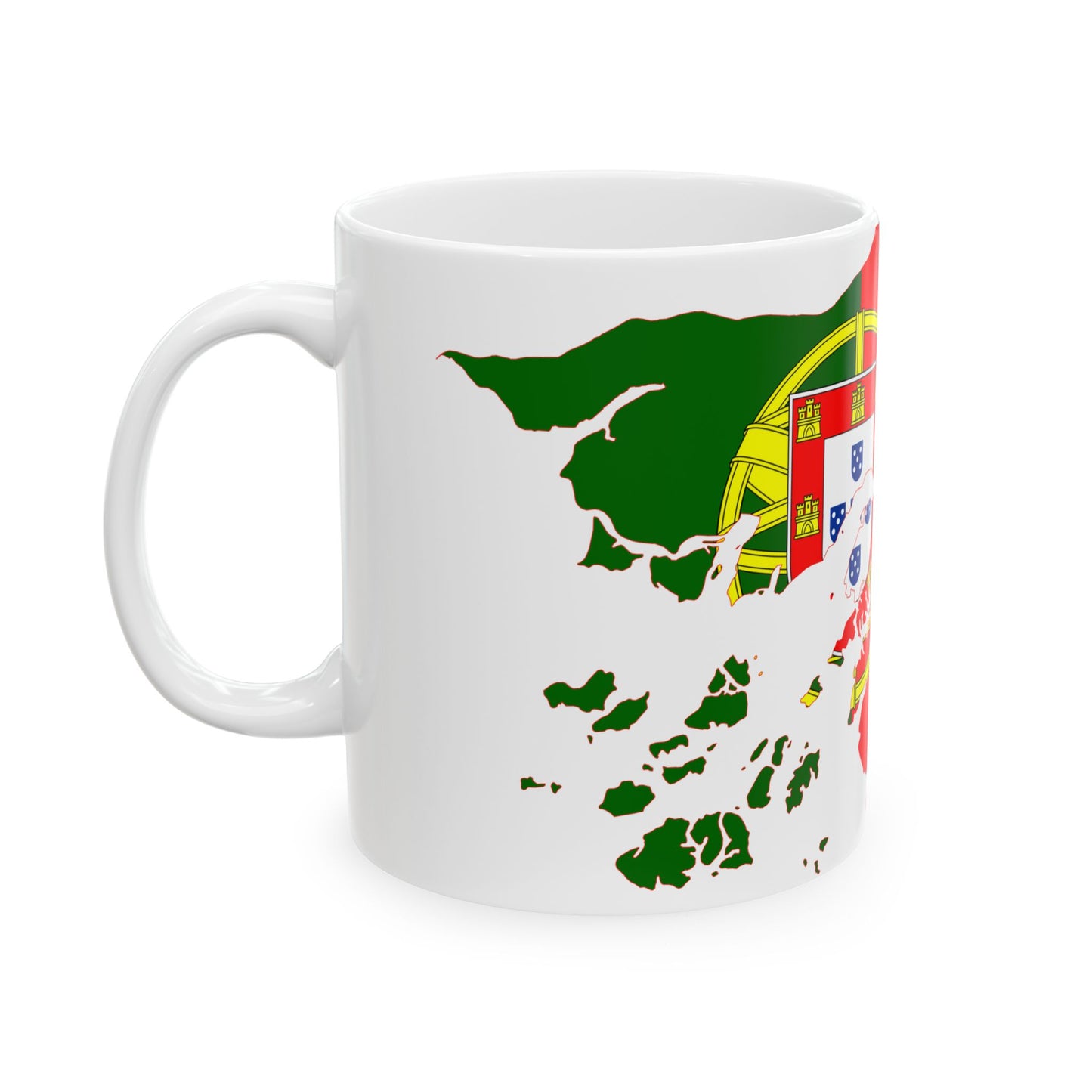 Flag map of Portuguese Guinea 1910-1974 (Guinea) White Coffee Mug-Go Mug Yourself