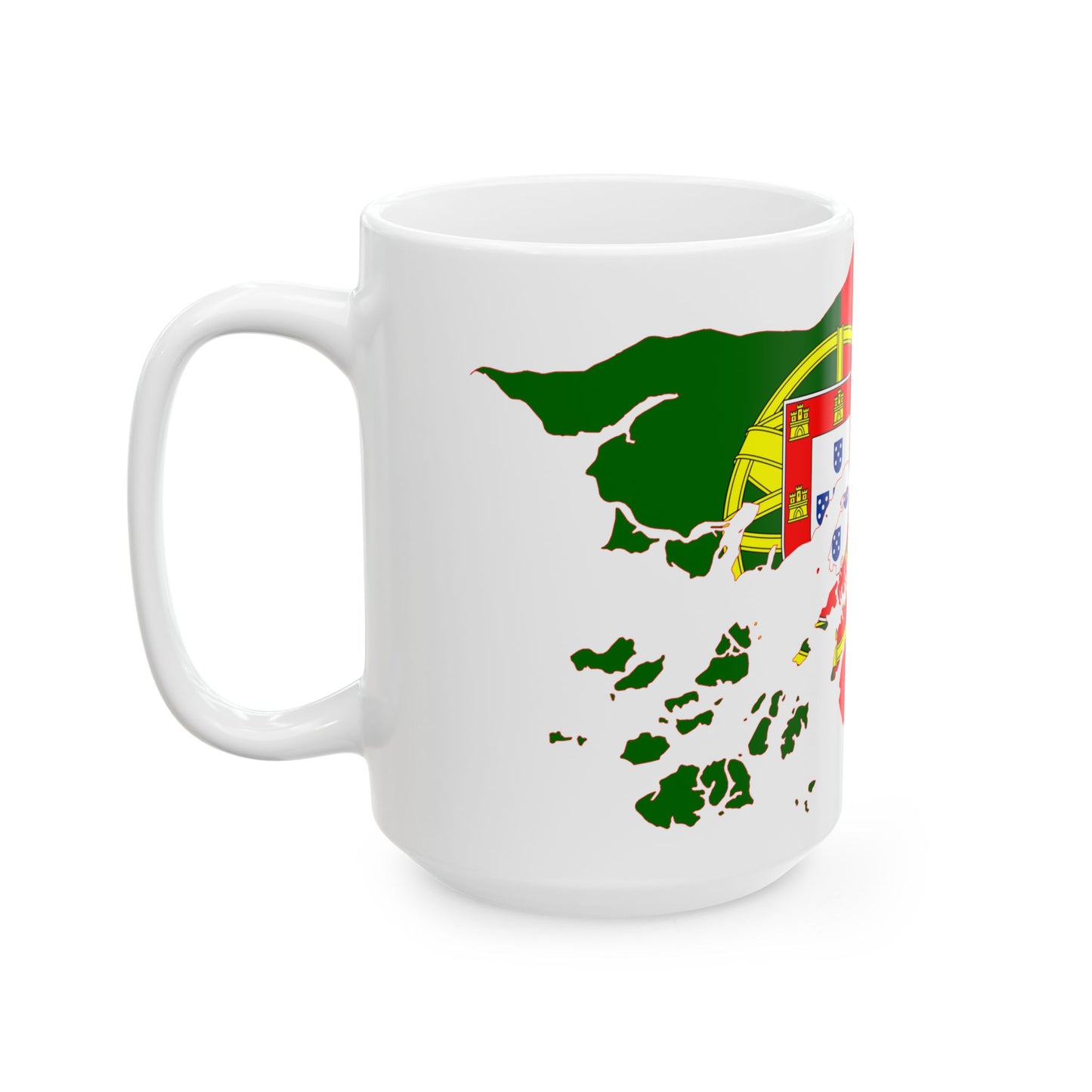 Flag map of Portuguese Guinea 1910-1974 (Guinea) White Coffee Mug-Go Mug Yourself