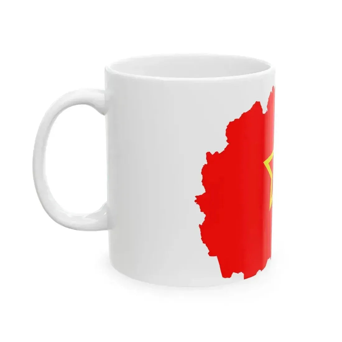 Flag map of PR Macedonia 1944-1946 (North Macedonia) White Coffee Mug - Go Mug Yourself