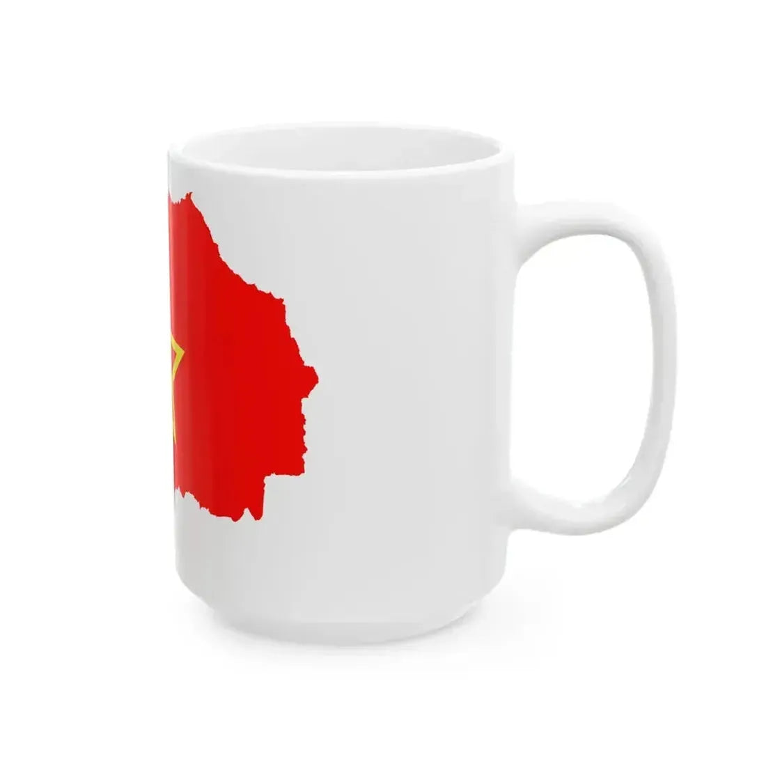 Flag map of PR Macedonia 1944-1946 (North Macedonia) White Coffee Mug - Go Mug Yourself