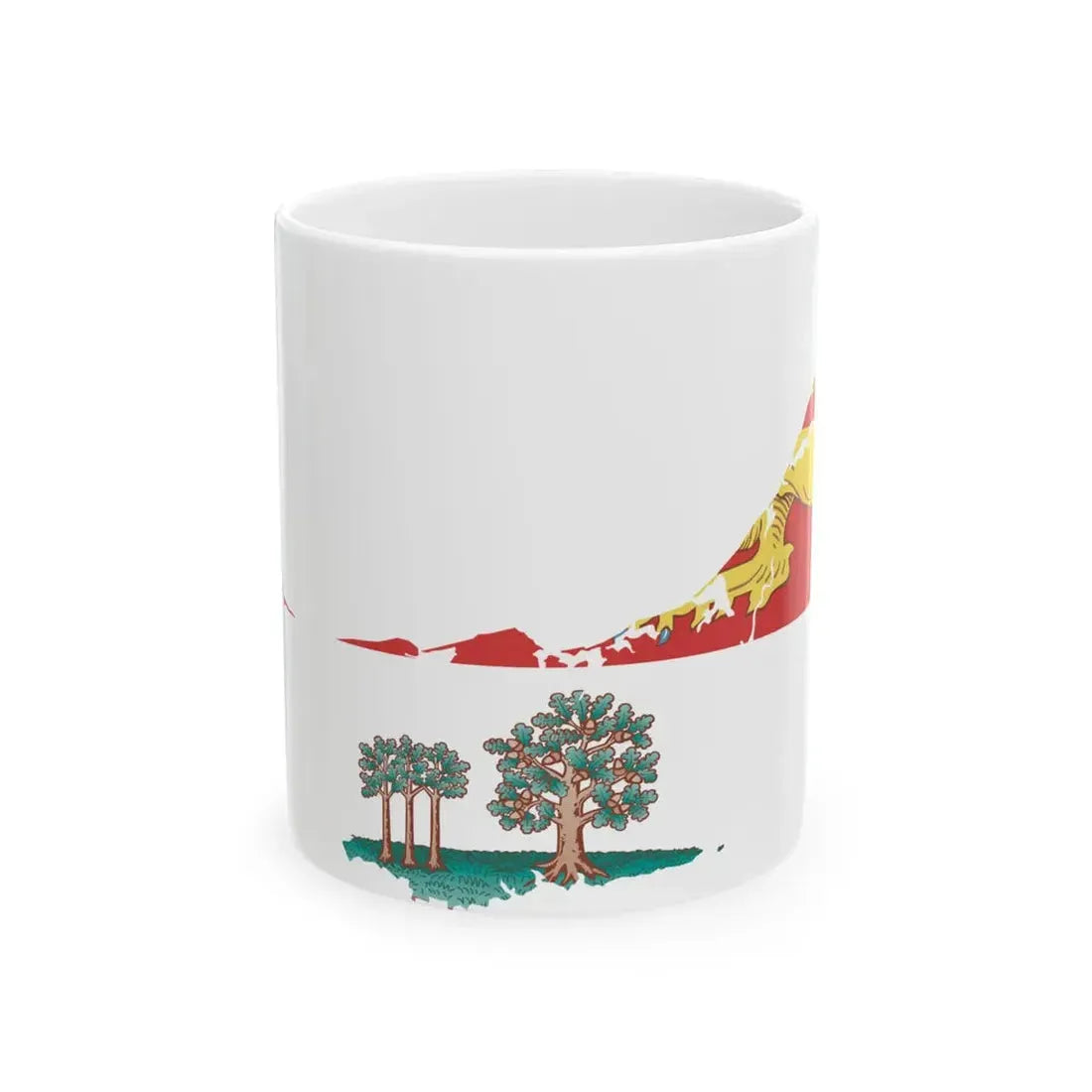 Flag-map of Prince Edward Island (Canada) White Coffee Mug 11oz - Go Mug Yourself