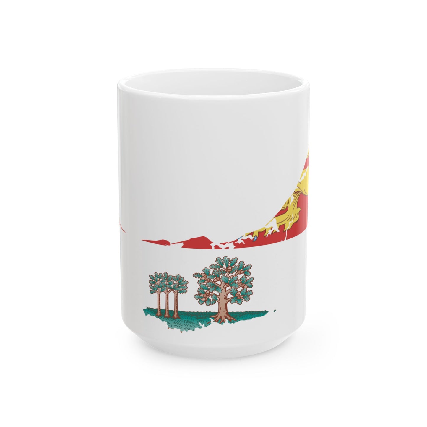 Flag-map of Prince Edward Island (Canada) White Coffee Mug-15oz-Go Mug Yourself