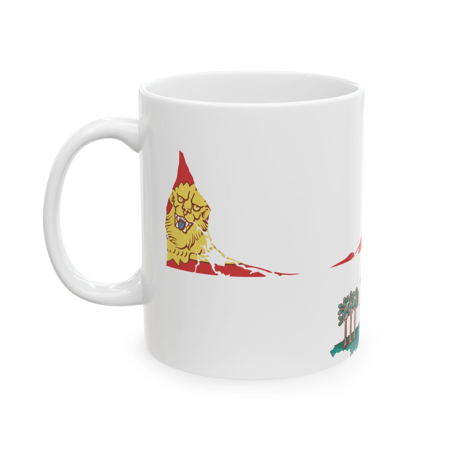 Flag-map of Prince Edward Island (Canada) White Coffee Mug-Go Mug Yourself