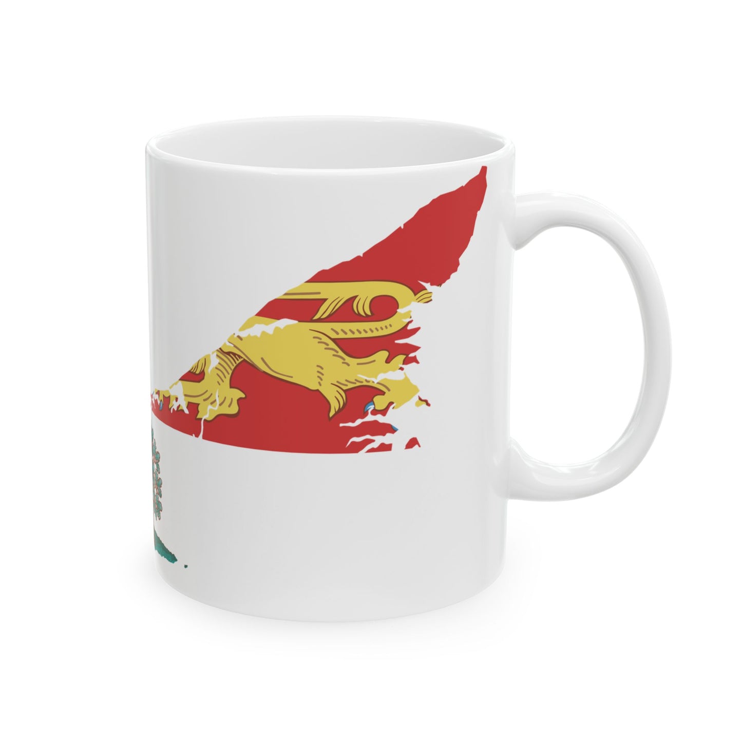 Flag-map of Prince Edward Island (Canada) White Coffee Mug-Go Mug Yourself