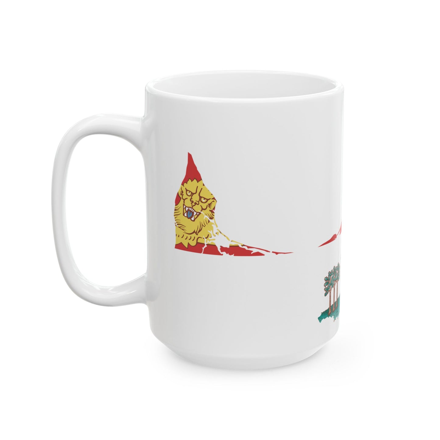 Flag-map of Prince Edward Island (Canada) White Coffee Mug-Go Mug Yourself