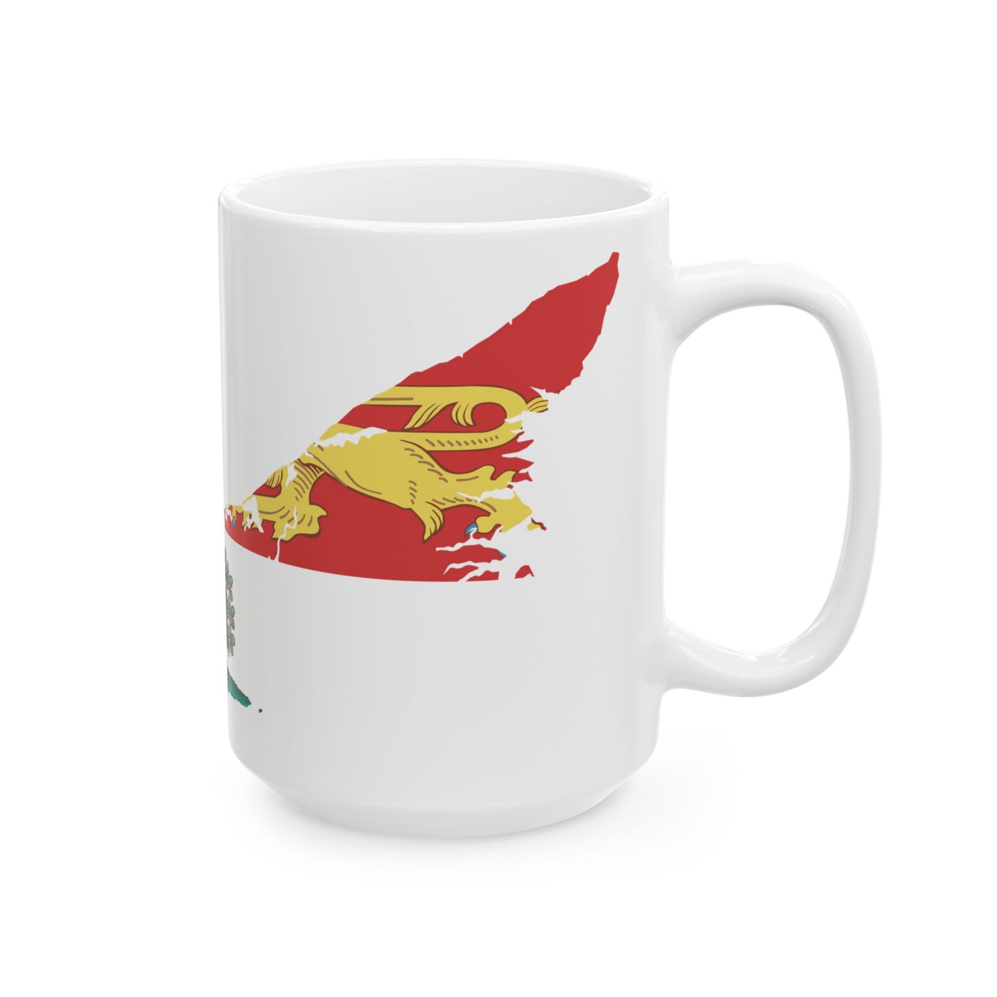 Flag-map of Prince Edward Island (Canada) White Coffee Mug-Go Mug Yourself