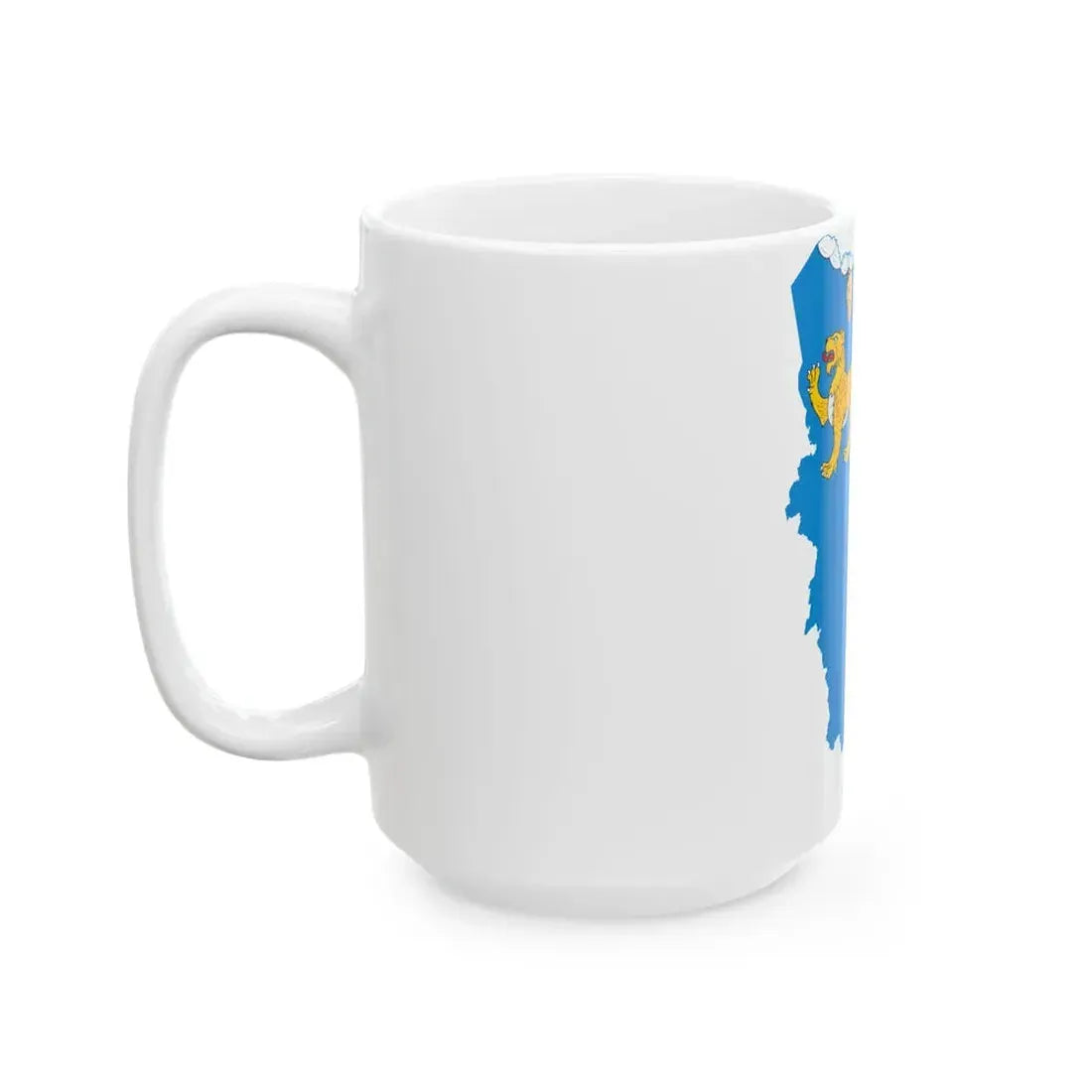 Flag-map of Pskov Oblast (Russia) White Coffee Mug - Go Mug Yourself