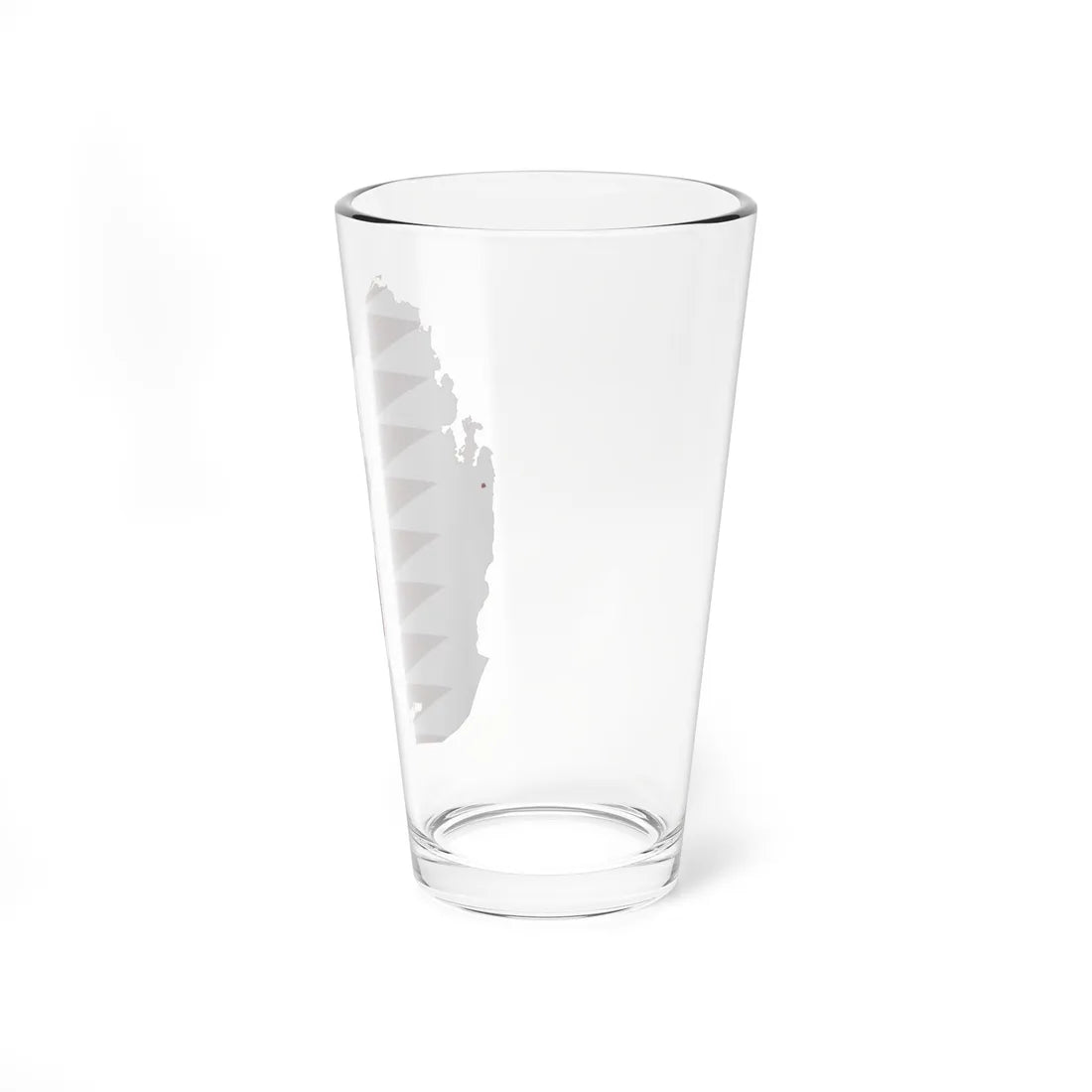 Flag-map of Qatar precise boundaries (Qatar) Pint Glass 16oz - Go Mug Yourself
