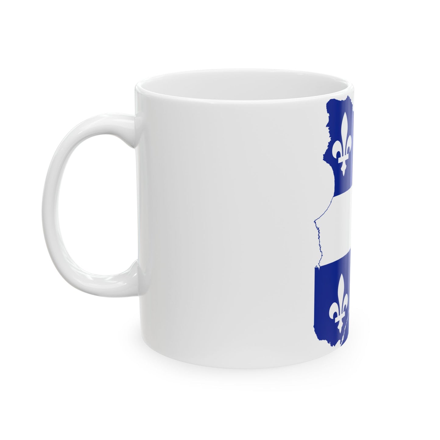 Flag-map of Quebec (Canada) White Coffee Mug-Go Mug Yourself