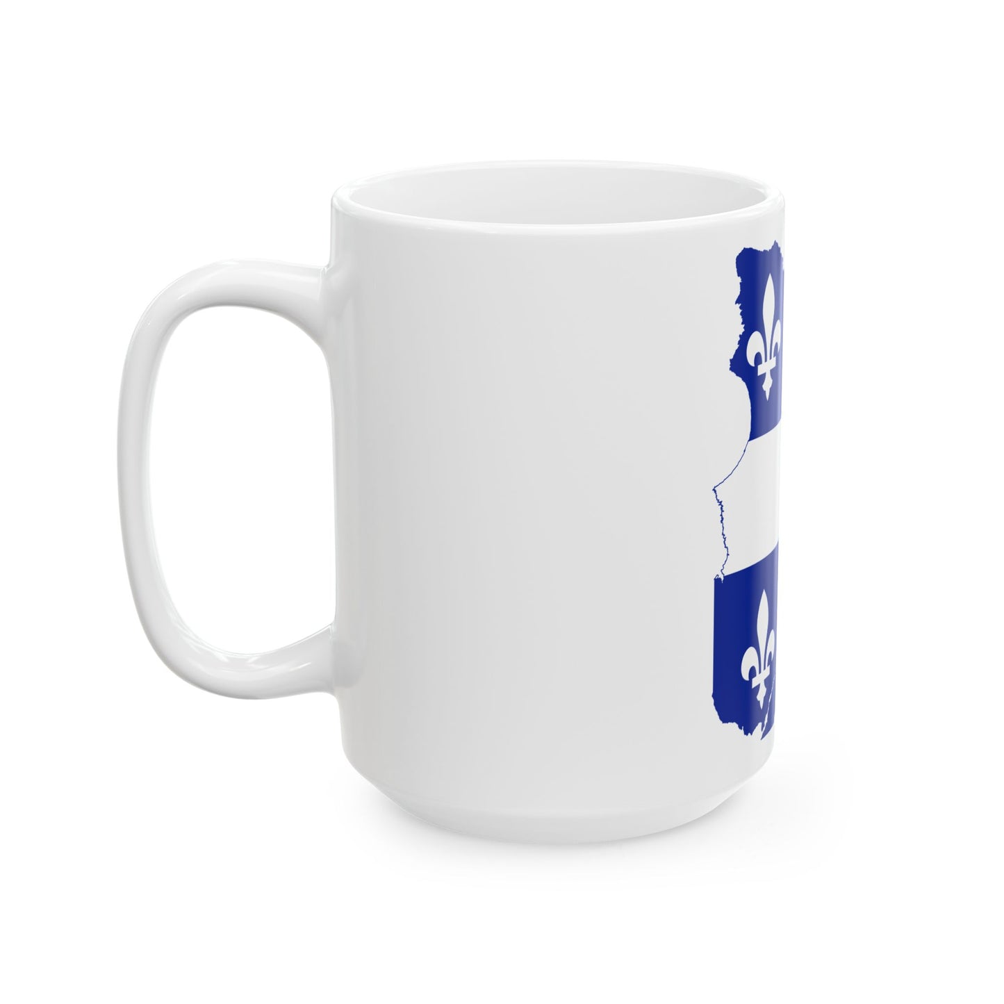Flag-map of Quebec (Canada) White Coffee Mug-Go Mug Yourself