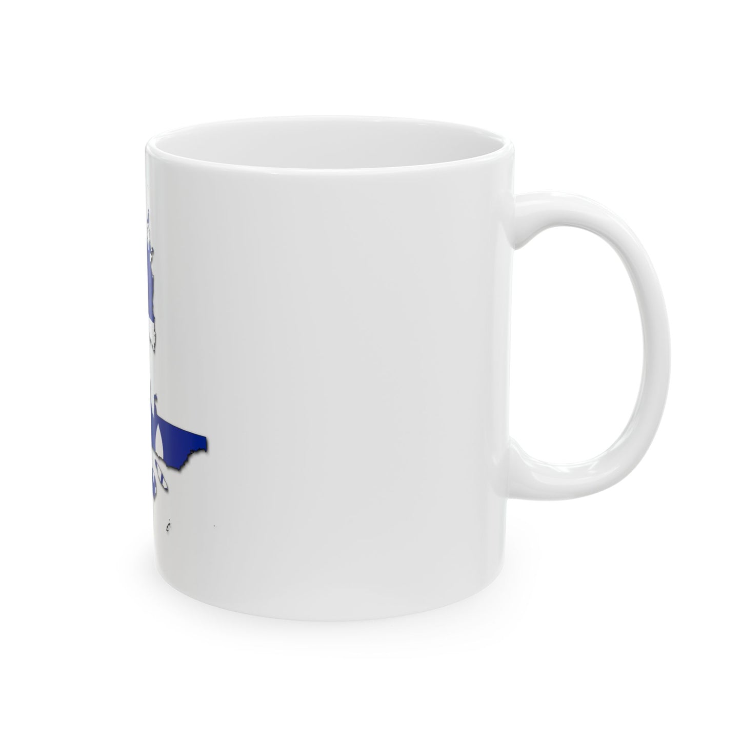 Flag-map of Quebec - original (Canada) White Coffee Mug-Go Mug Yourself