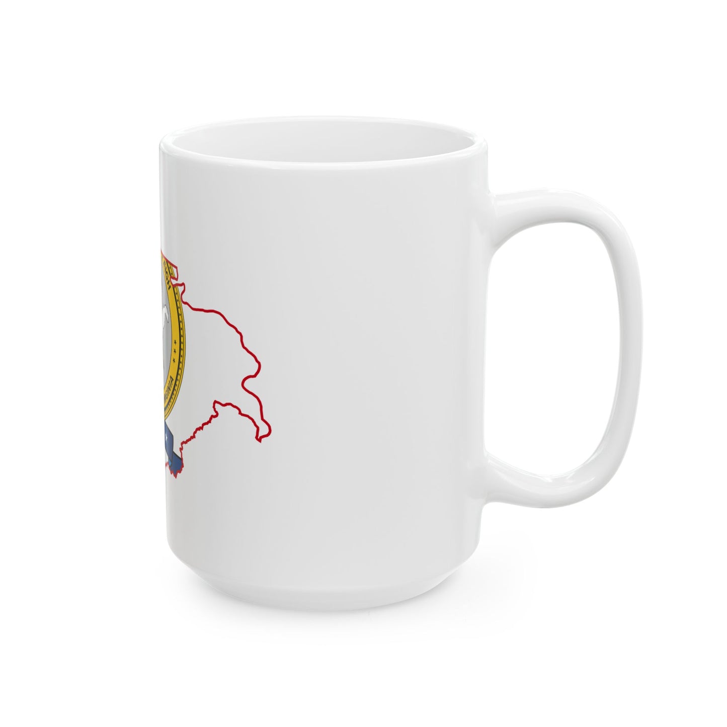 Flag map of Raleigh County West Virginia (United States) White Coffee Mug-Go Mug Yourself