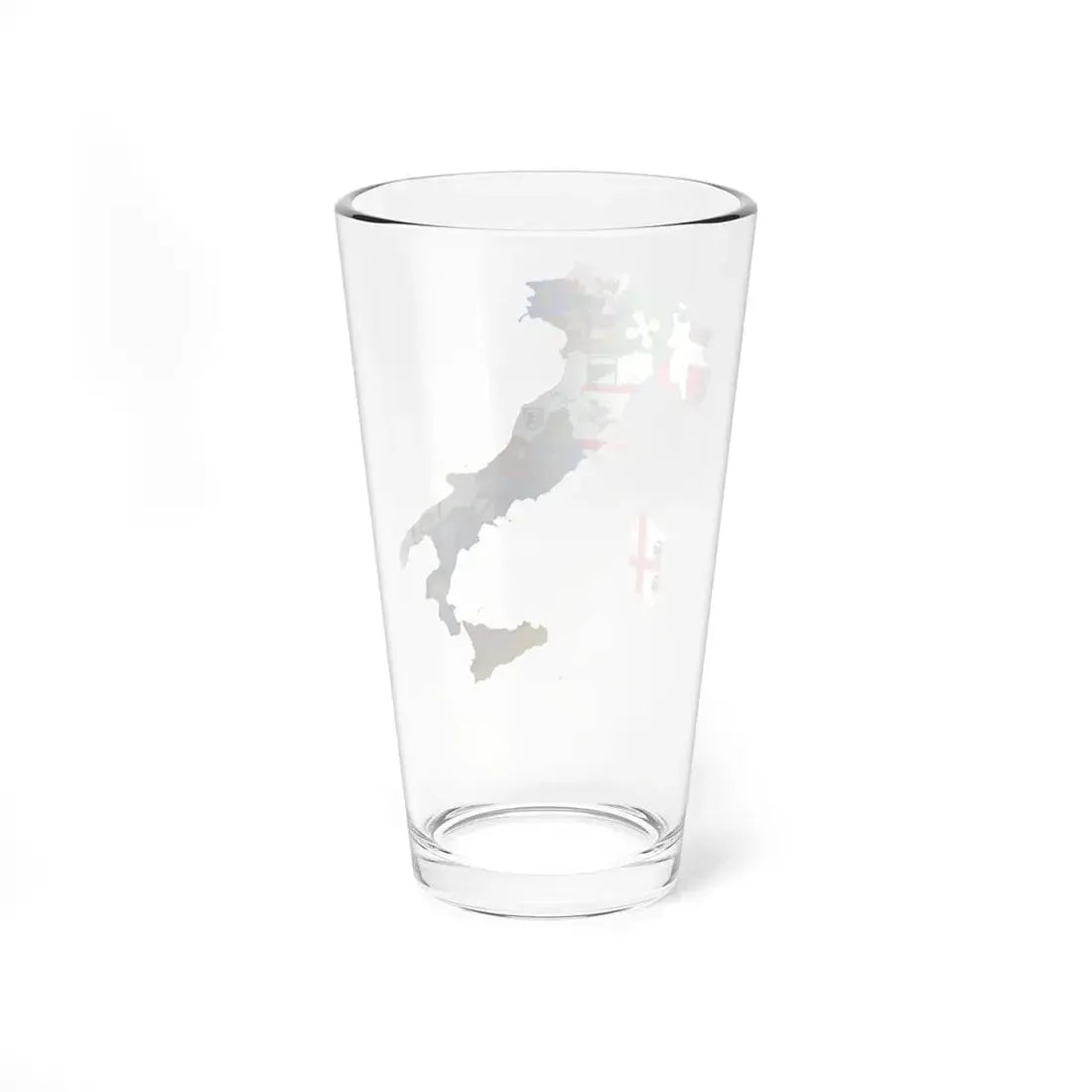 Flag map of Regions of Italy (Italy) Pint Glass 16oz - Go Mug Yourself