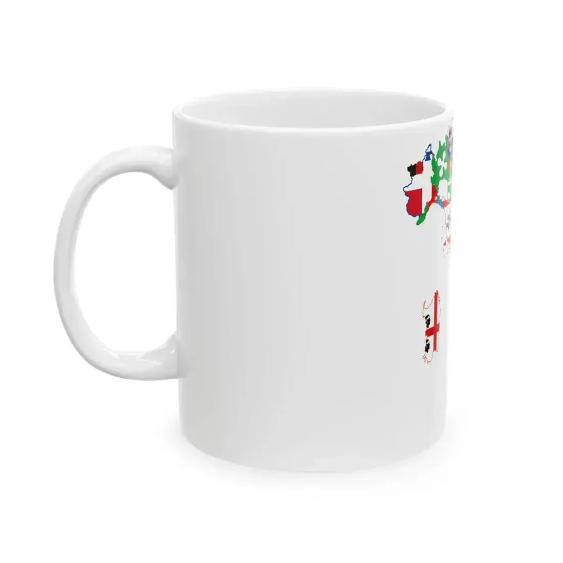 Flag map of Regions of Italy (Italy) White Coffee Mug - Go Mug Yourself