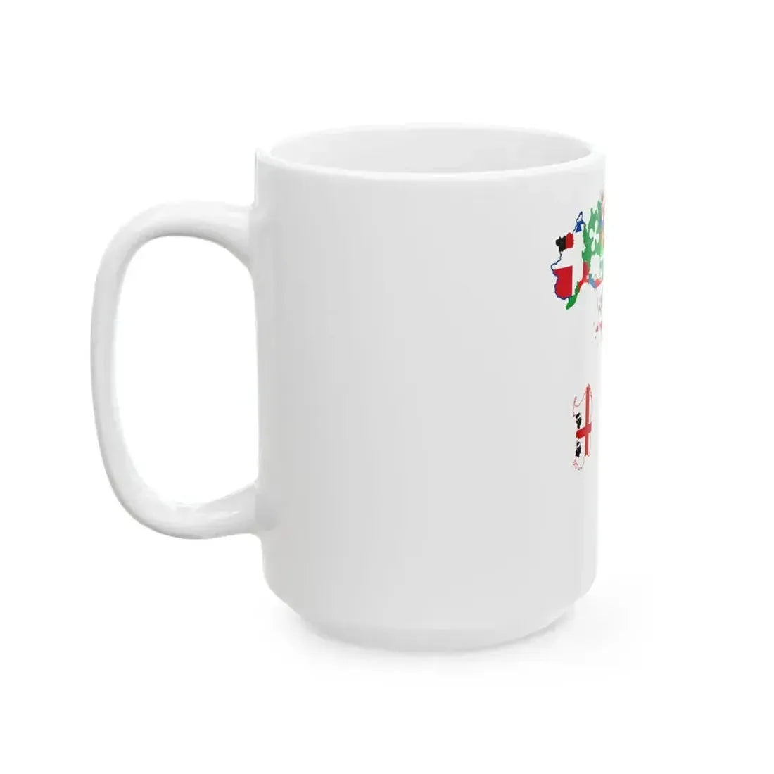 Flag map of Regions of Italy (Italy) White Coffee Mug - Go Mug Yourself