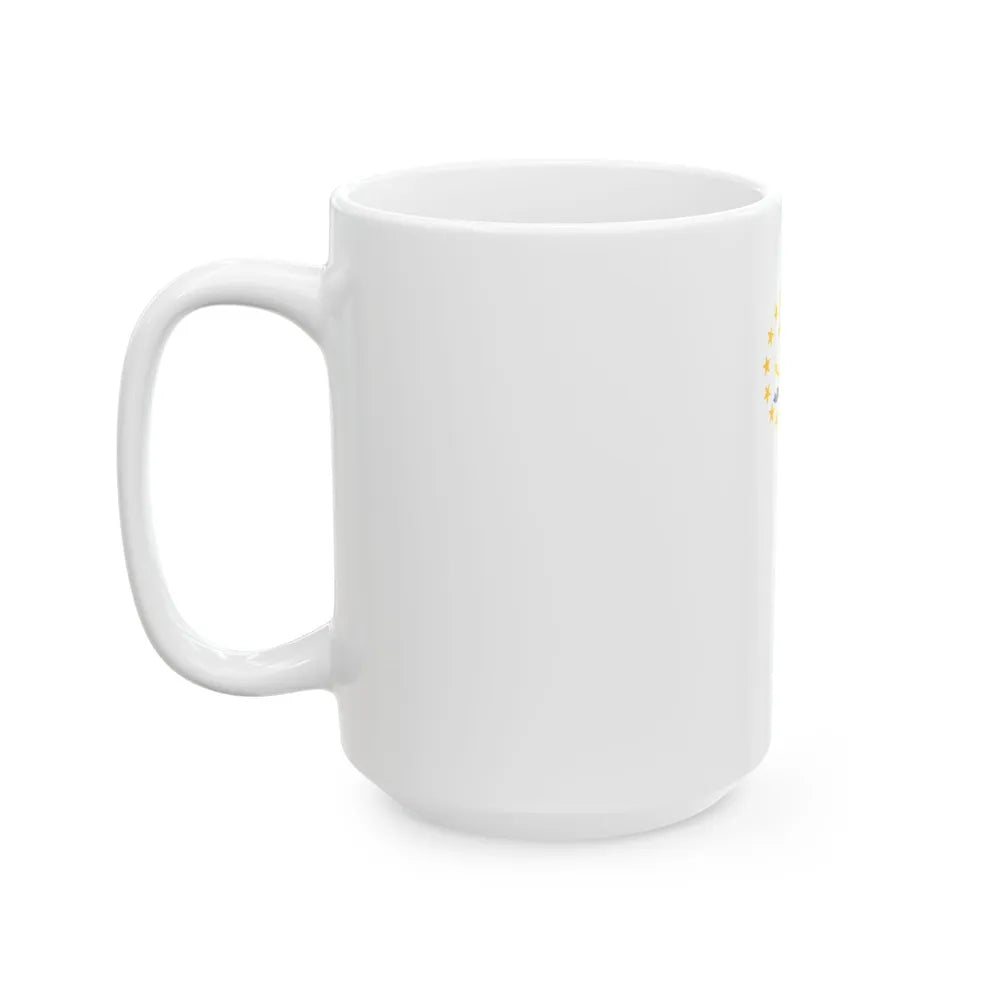 Flag-map of Rhode Island (United States) White Coffee Mug - Go Mug Yourself