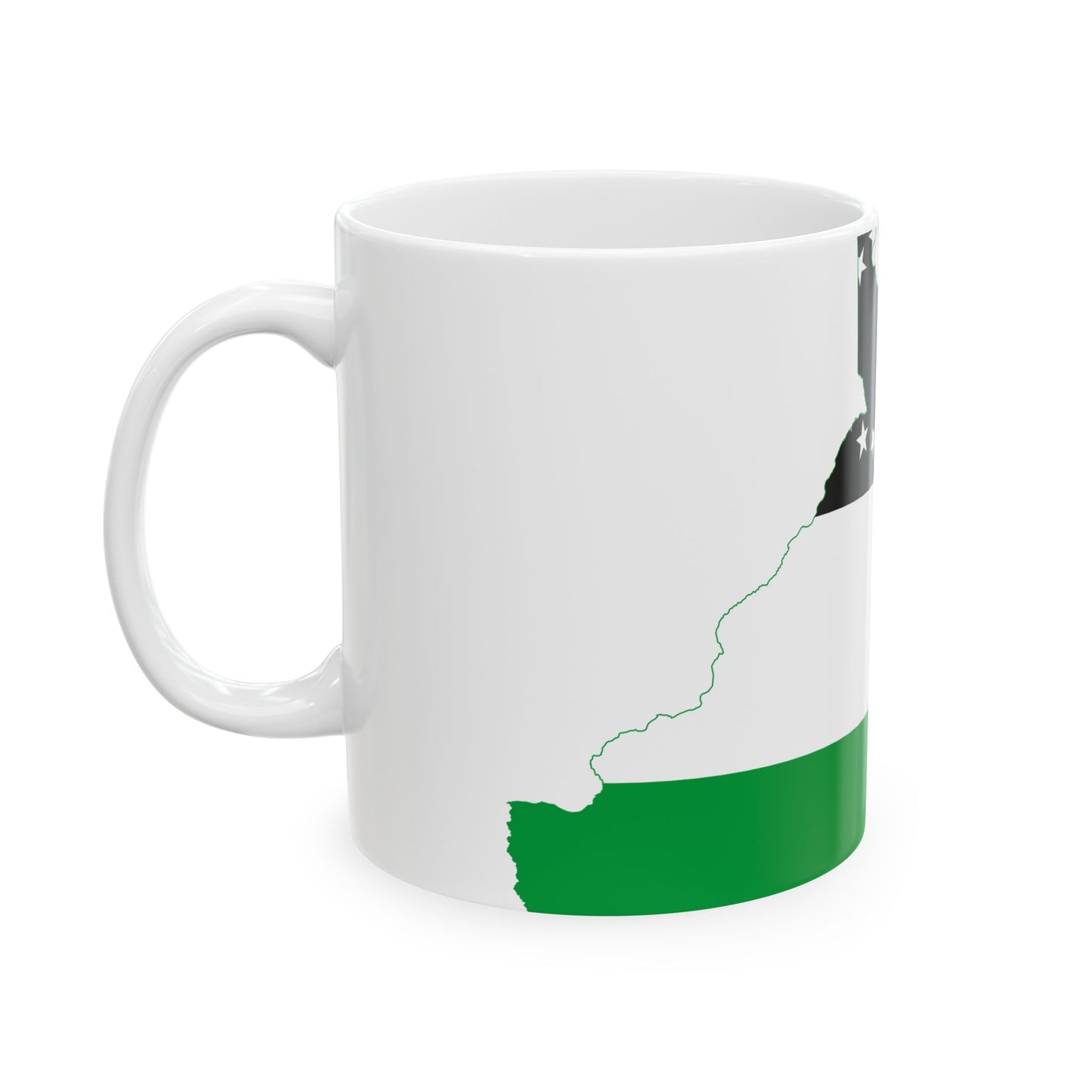 Flag-map of Rio Negro Province (Argentina) White Coffee Mug-Go Mug Yourself