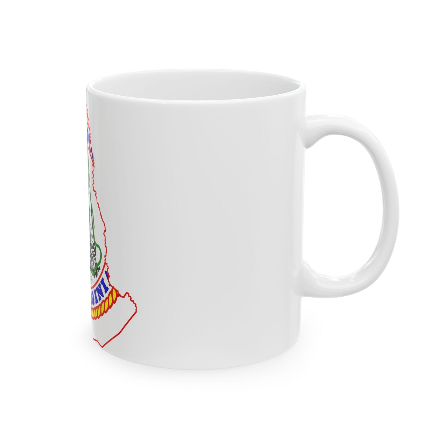 Flag map of Roane County West Virginia (United States) White Coffee Mug-Go Mug Yourself