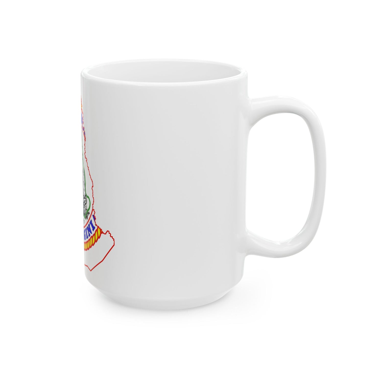 Flag map of Roane County West Virginia (United States) White Coffee Mug-Go Mug Yourself