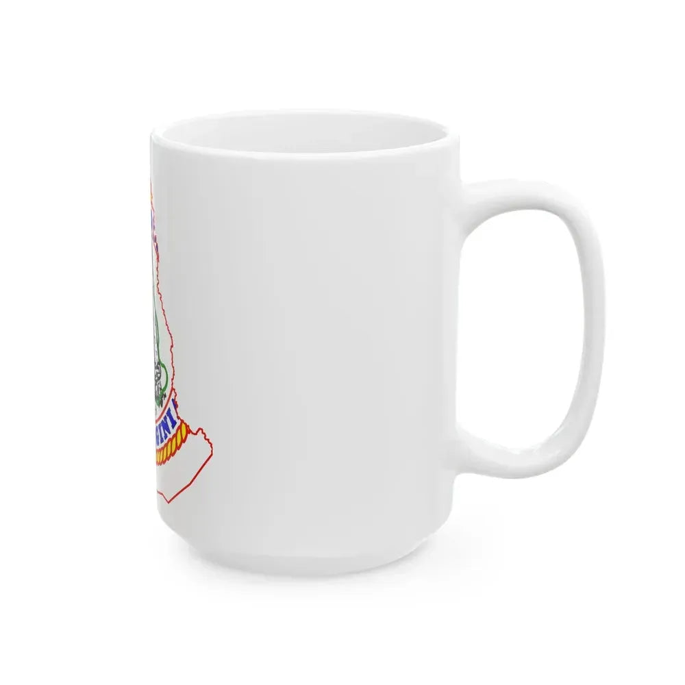 Flag map of Roane County West Virginia (United States) White Coffee Mug - Go Mug Yourself