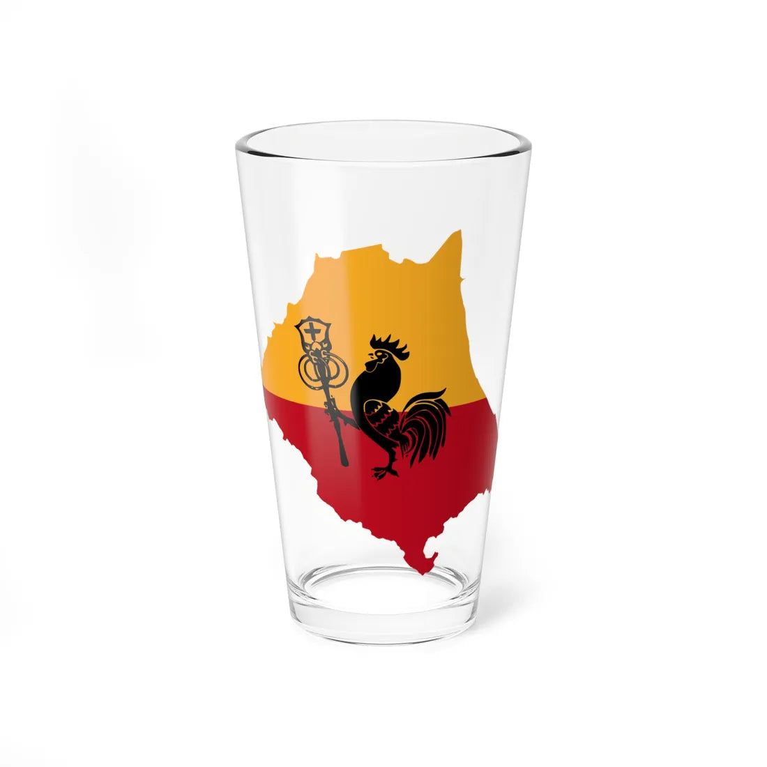 Flag map of Romagna (Italy) Pint Glass 16oz 16oz - Go Mug Yourself
