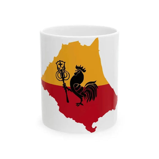 Flag map of Romagna (Italy) White Coffee Mug 11oz - Go Mug Yourself