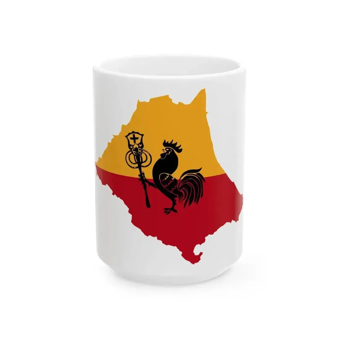 Flag map of Romagna (Italy) White Coffee Mug 15oz - Go Mug Yourself