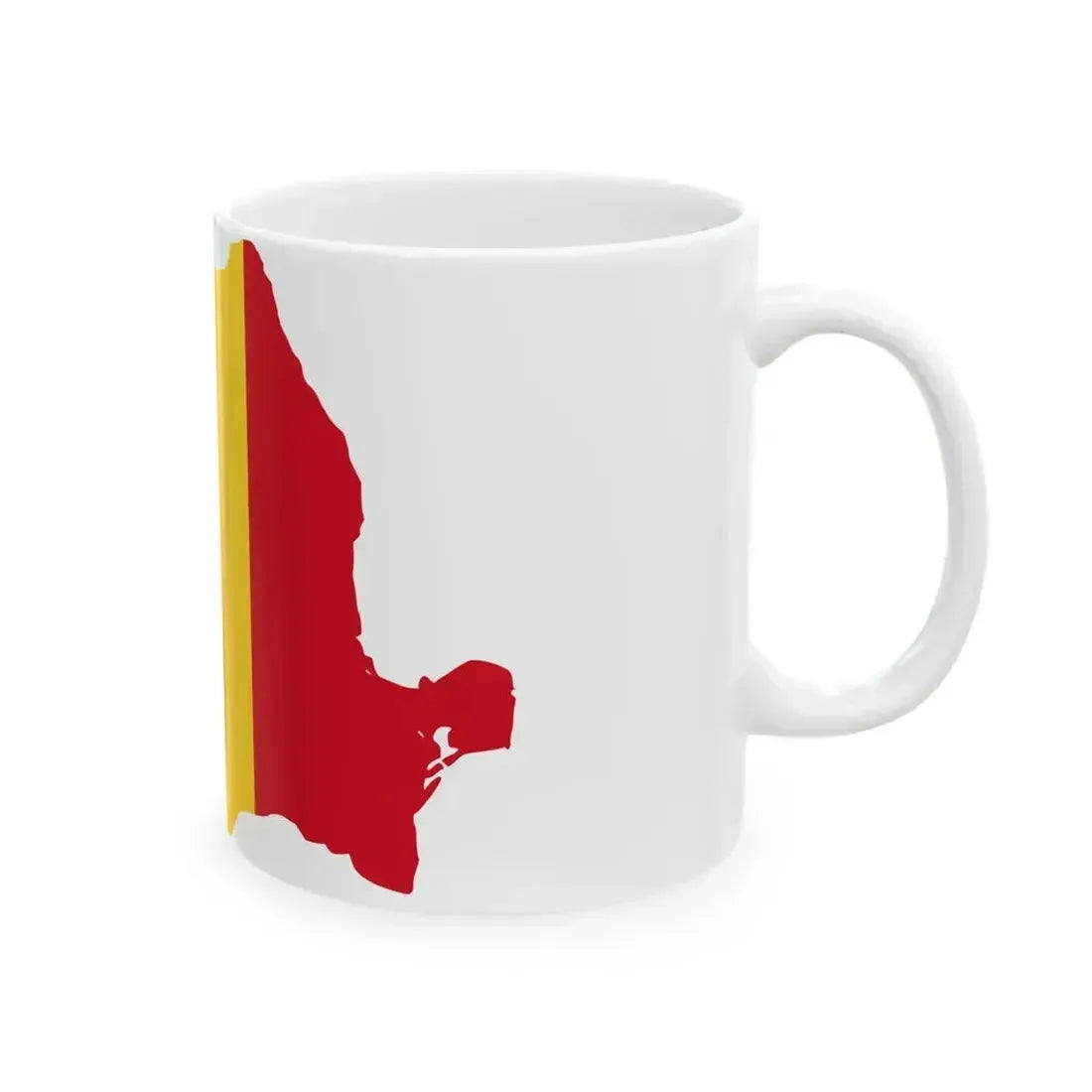 Flag map of Romania (Oman) White Coffee Mug - Go Mug Yourself