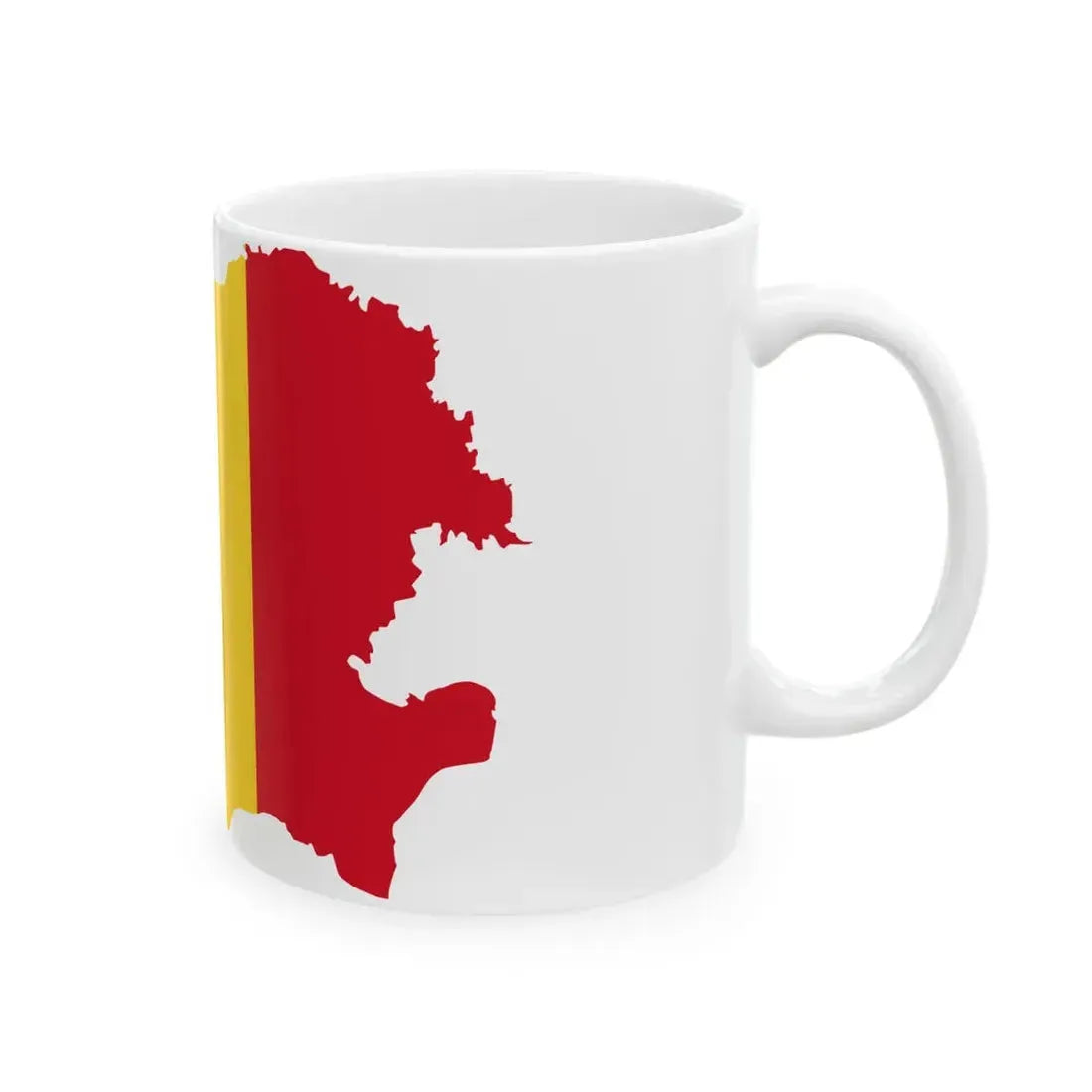 Flag-map of Romania with Moldova (Moldova) White Coffee Mug - Go Mug Yourself