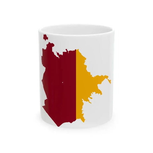 Flag-map of Rome (Italy) White Coffee Mug 11oz - Go Mug Yourself