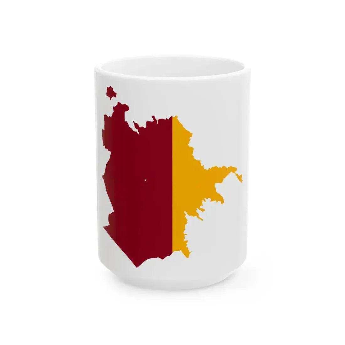 Flag-map of Rome (Italy) White Coffee Mug 15oz - Go Mug Yourself