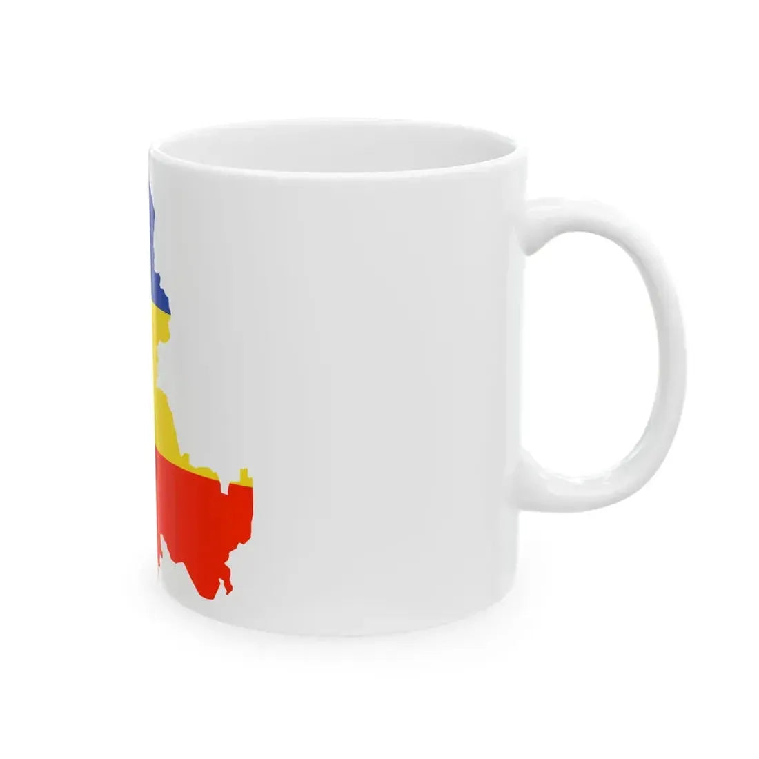 Flag-map of Rostov Oblast (Russia) White Coffee Mug - Go Mug Yourself