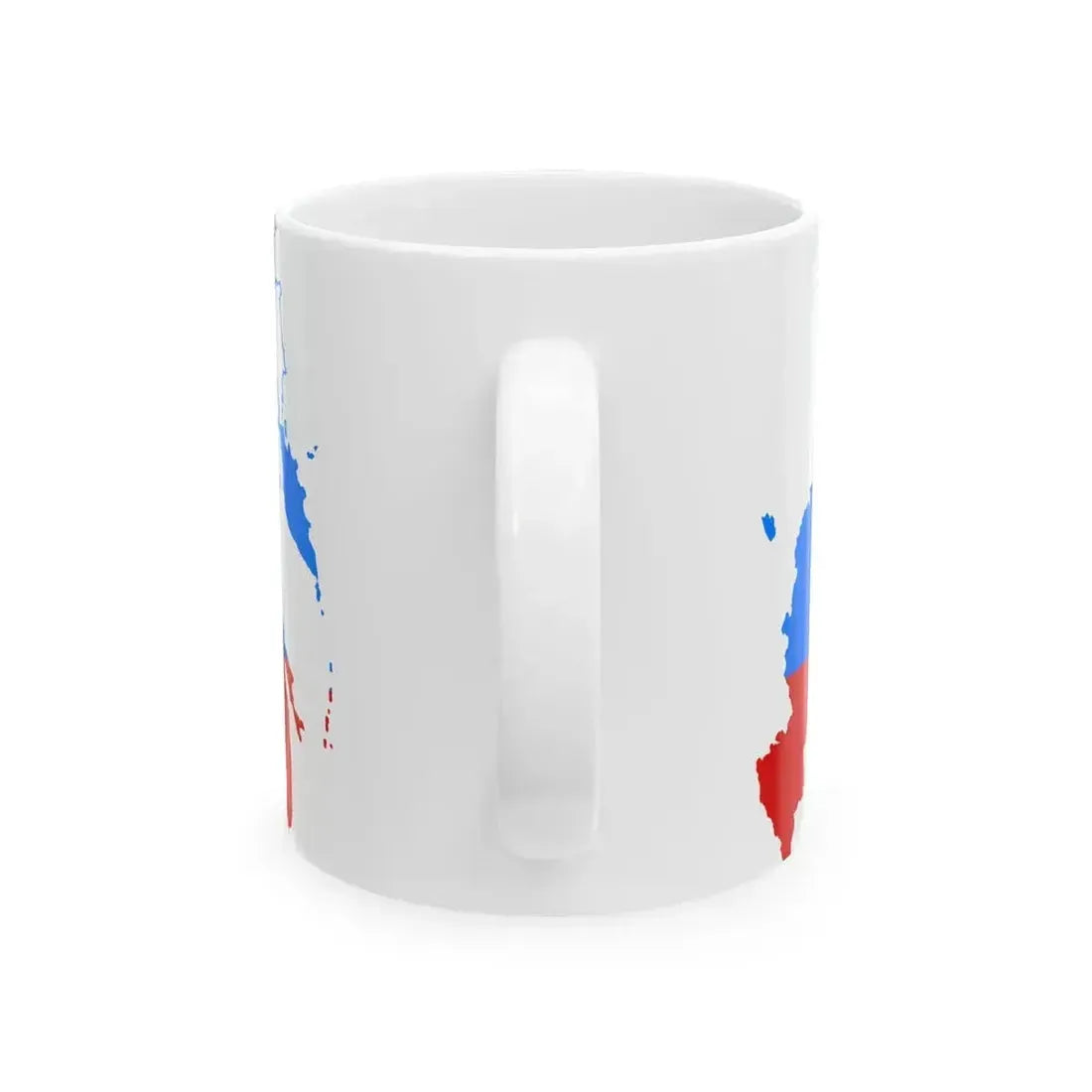 Flag map of Russia 1991-1993 (Russia) White Coffee Mug - Go Mug Yourself