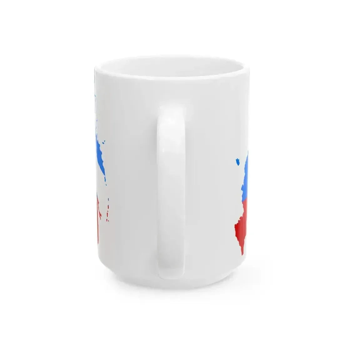 Flag map of Russia 1991-1993 (Russia) White Coffee Mug - Go Mug Yourself