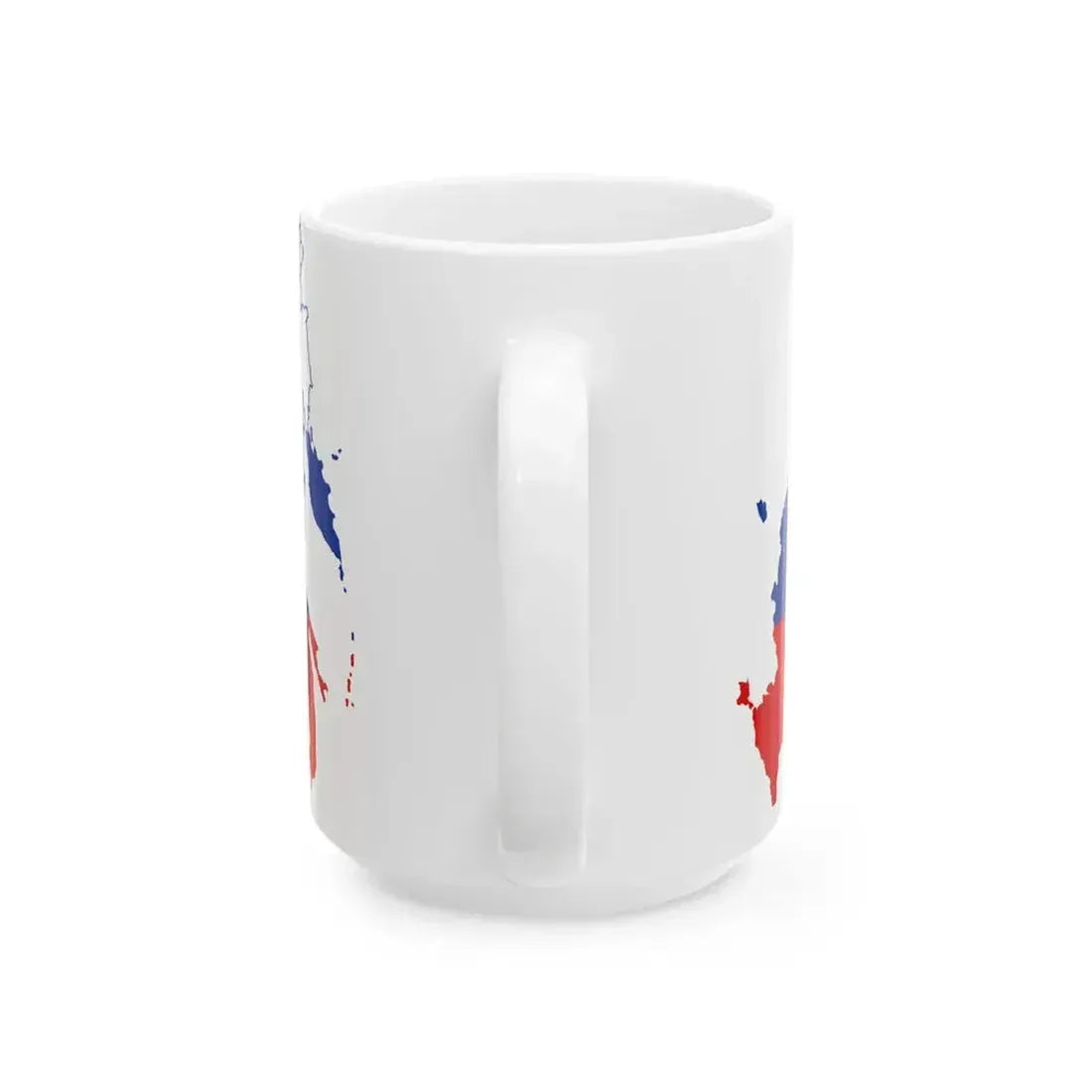 Flag map of Russia 2014-2022 (Russia) White Coffee Mug - Go Mug Yourself
