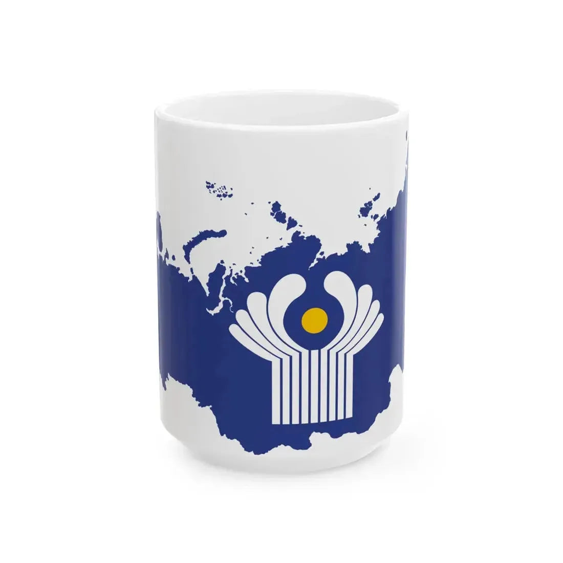 Flag-map of Russia CIS (Russia) White Coffee Mug 15oz - Go Mug Yourself