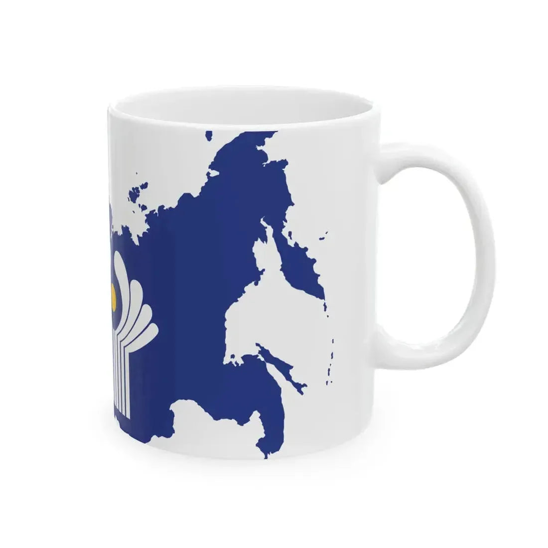 Flag-map of Russia CIS (Russia) White Coffee Mug - Go Mug Yourself