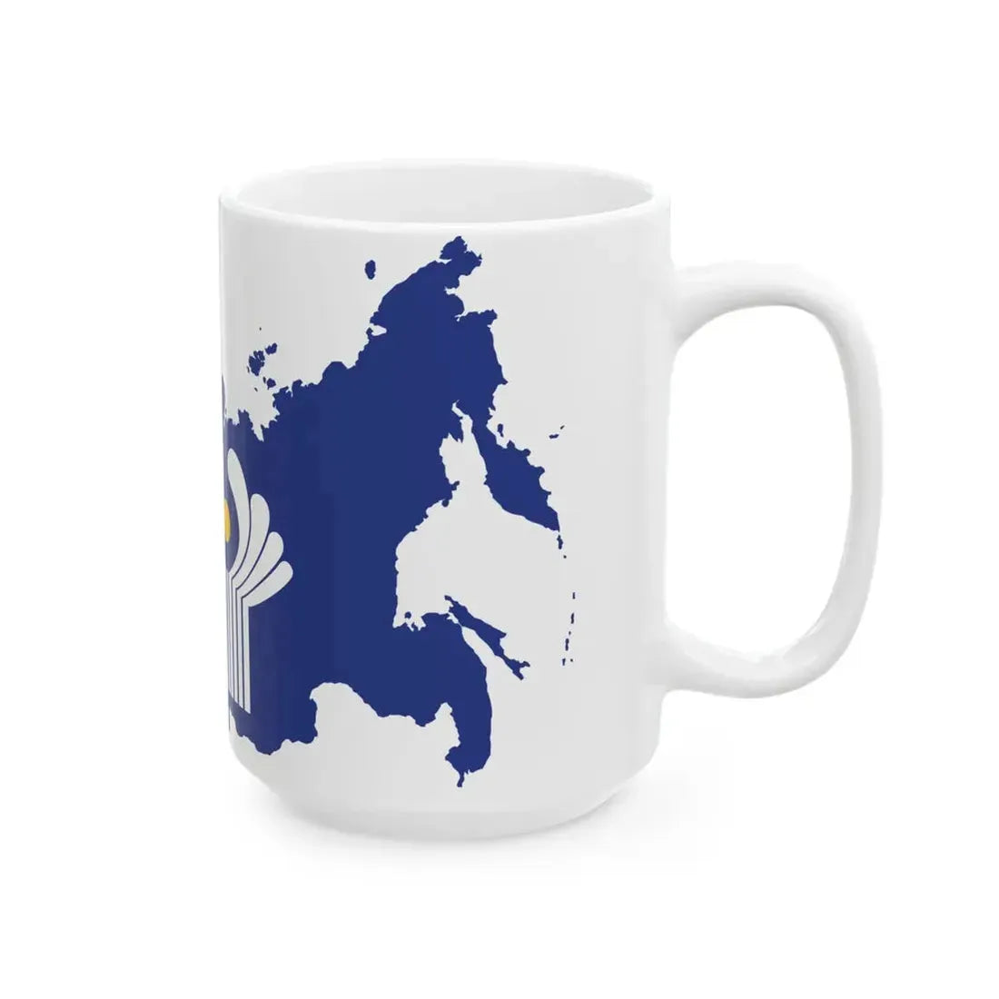 Flag-map of Russia CIS (Russia) White Coffee Mug - Go Mug Yourself